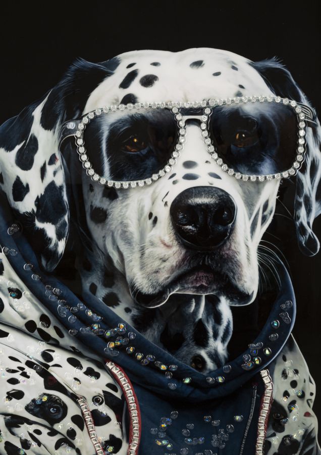 DIPINTO SU TELA LACCATO TRAP C/CORNICE - FERRETTI