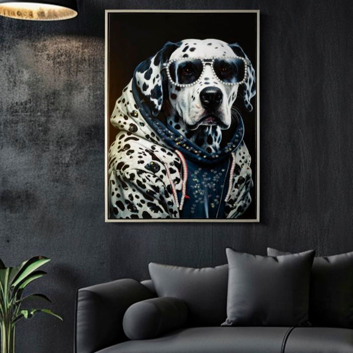 DIPINTO SU TELA LACCATO TRAP C/CORNICE - FERRETTI