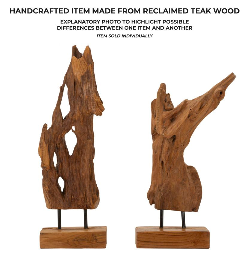 SCULTURA AKAR CM 18X13X55 IN TEAK RICICLATO (PEZZI UNICI - NON RIP. IN SERIE) - FERRETTI