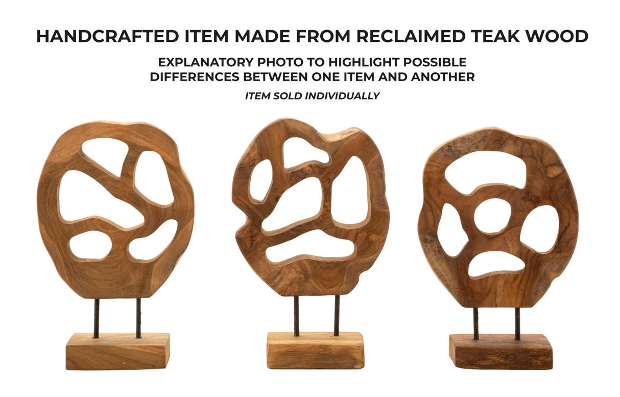 SCULTURA LUBANG CM 25X10X38 IN TEAK RICICLATO (PEZZI UNICI - NON RIP. IN SERIE) - FERRETTI