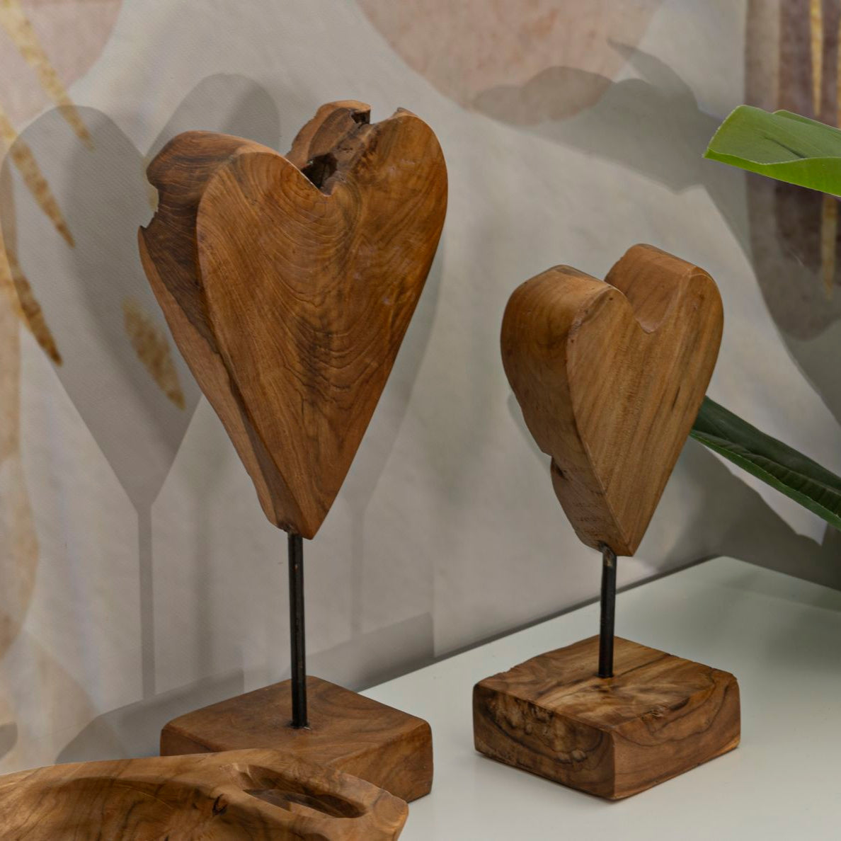 SCULTURA CUORE CM 15X10X35 IN TEAK RIC. (PEZZI UNICI - NON RIP. IN SERIE) - FERRETTI