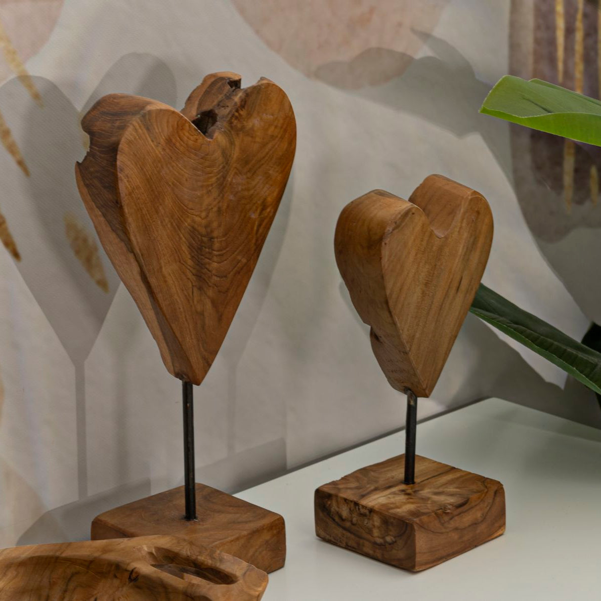 SCULTURA CUORE CM 10X10X25 IN TEAK RIC. (PEZZI UNICI - NON RIP. IN SERIE) - FERRETTI