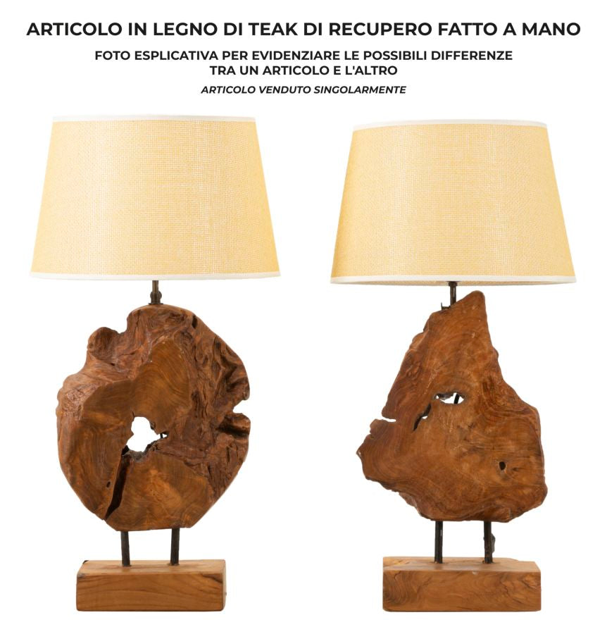 LAMPADA TEAK DA TAVOLO KEPALA - FERRETTI