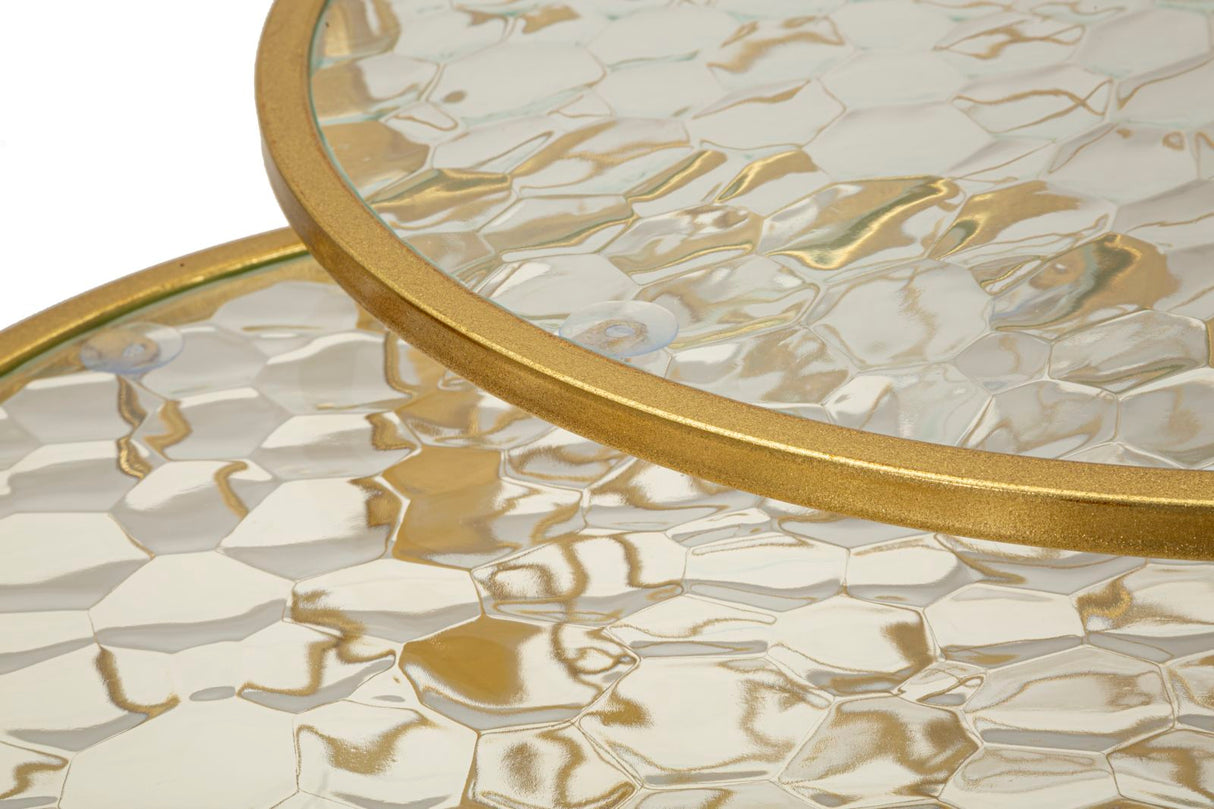 TAVOLINETTI NOAH GOLD SET 4 PZ - FERRETTI