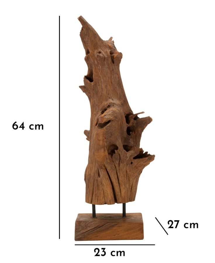 SCULTURA AKAR CM 23X27X64 IN TEAK RICICLATO (PEZZI UNICI - NON RIP. IN SERIE) - FERRETTI