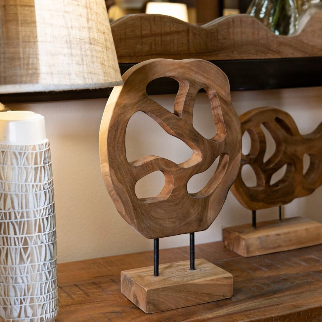 SCULTURA LUBANG CM 25X10X38 IN TEAK RICICLATO (PEZZI UNICI - NON RIP. IN SERIE) - FERRETTI