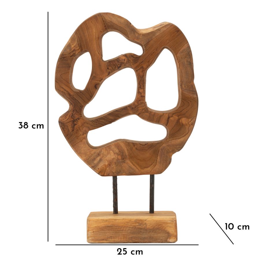 SCULTURA LUBANG CM 25X10X38 IN TEAK RICICLATO (PEZZI UNICI - NON RIP. IN SERIE) - FERRETTI