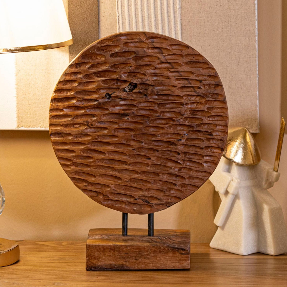 SCULTURA COIN IN TEAK RICICLATO (PEZZI UNICI - NON RIP. IN SERIE) - FERRETTI