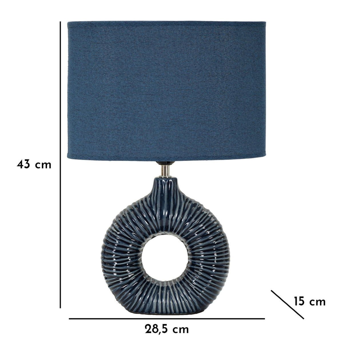 LAMPADA DA TAVOLO SETA BLU - FERRETTI