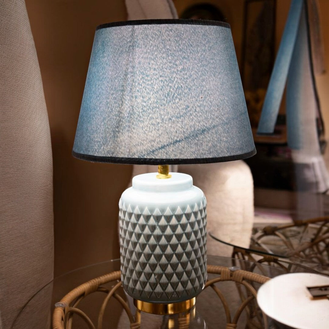 LAMPADA DA TAVOLO SQUARE CELESTE - FERRETTI