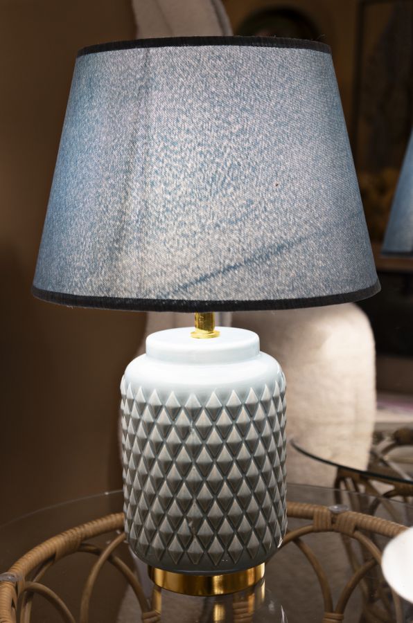 LAMPADA DA TAVOLO SQUARE CELESTE - FERRETTI