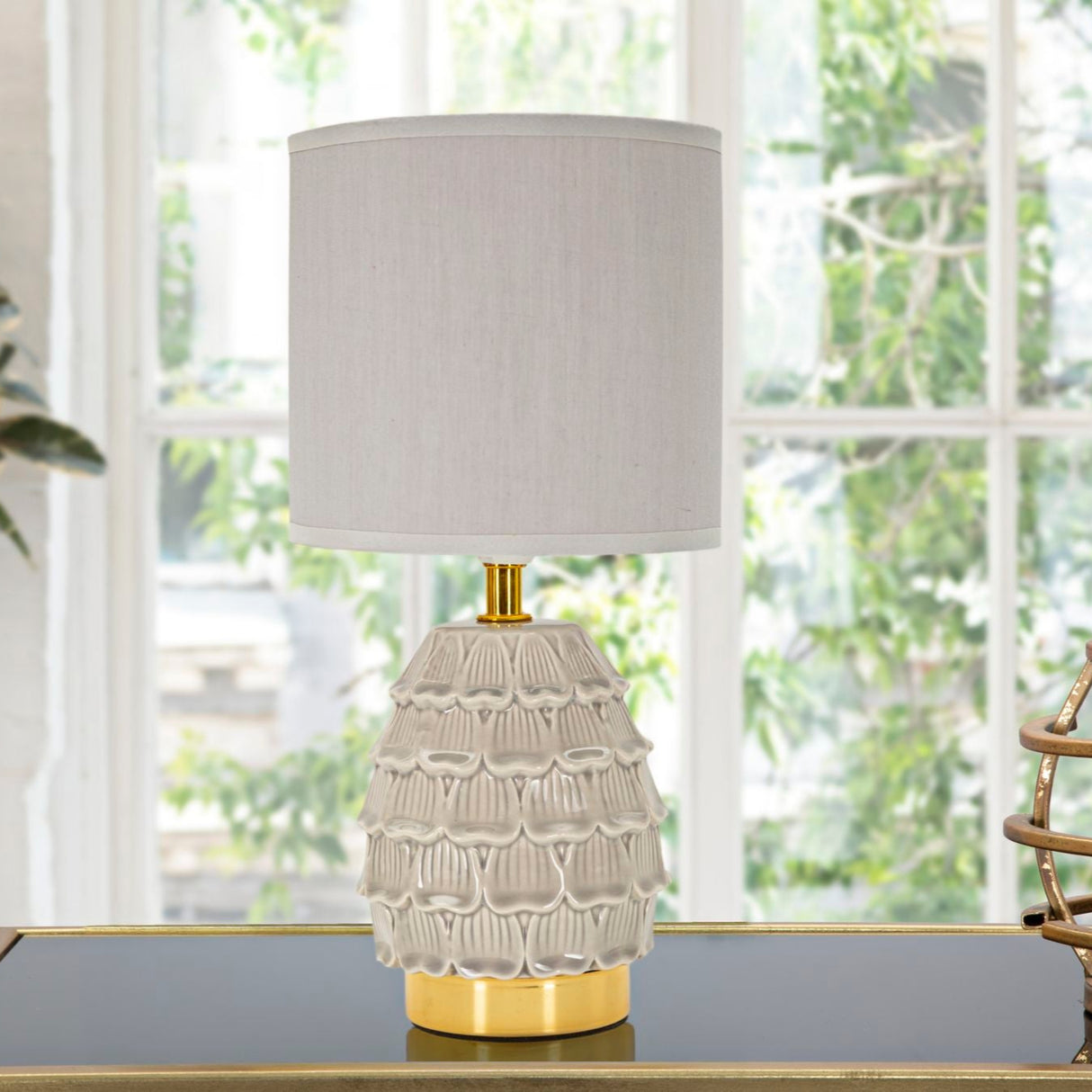 LAMPADA DA COMODINO PIGNY GRIGIA - FERRETTI