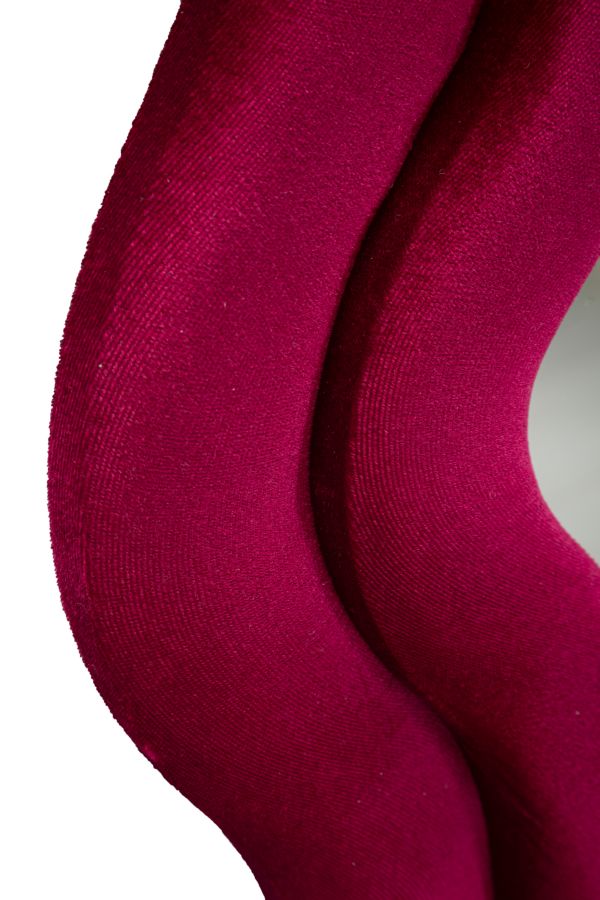 SPECCHIO DA MURO EMILY VELLUTO FUXIA - FERRETTI
