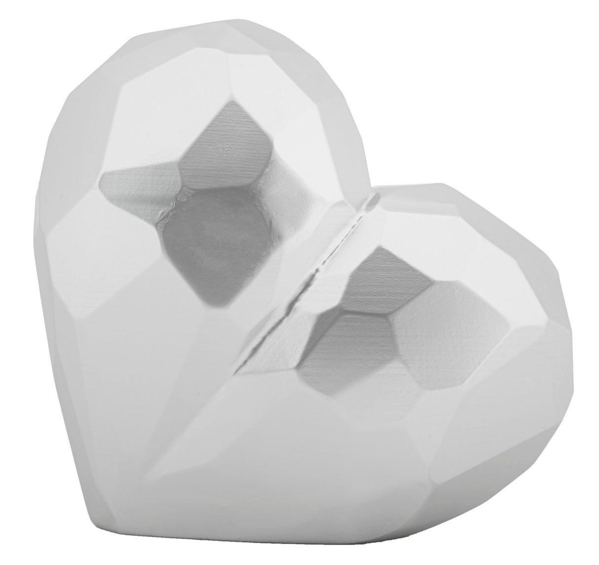 VASO HEART SILVER CM 19X9X18