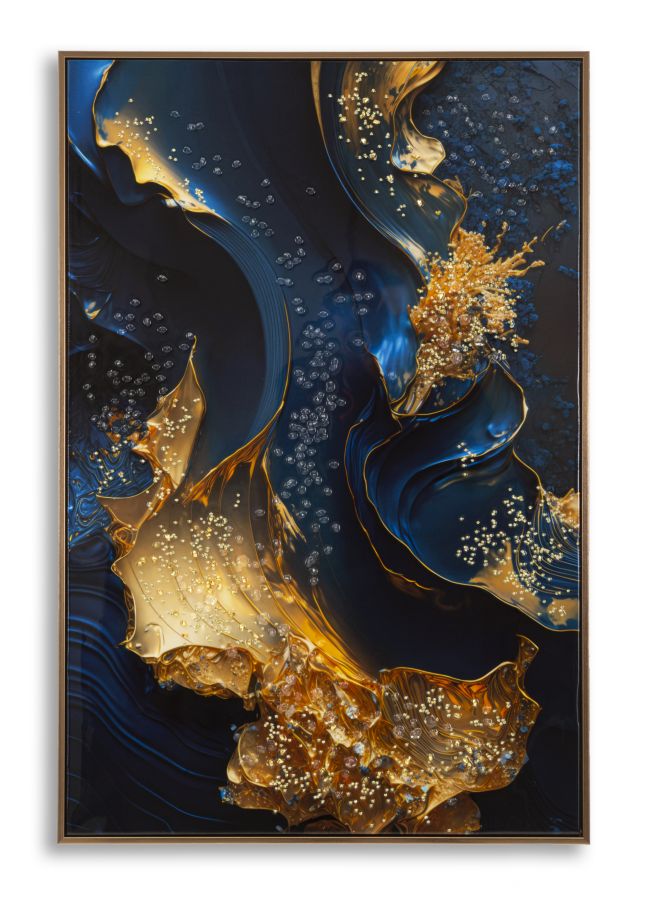 STAMPA SU TELA LACCATA C/CORNICE ANDROMEDA -B- CM 60X4X90