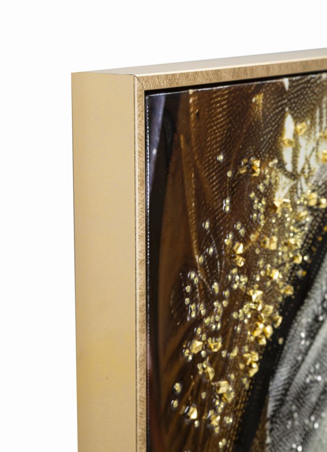 DIPINTO SU TELA LACCATO NAIROBI C/CORNICE -A- FERRETTI