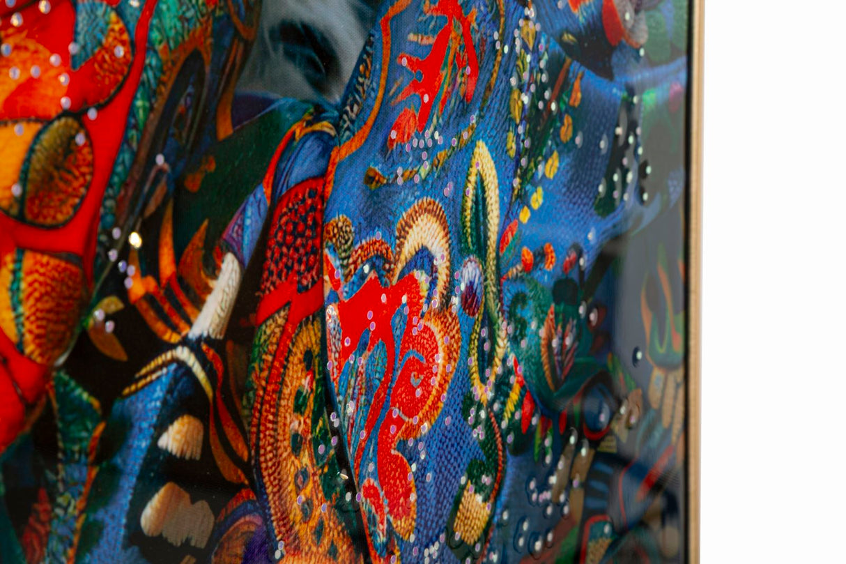 DIPINTO SU TELA LACCATO MOIRA C/CORNICE -A- FERRETTI