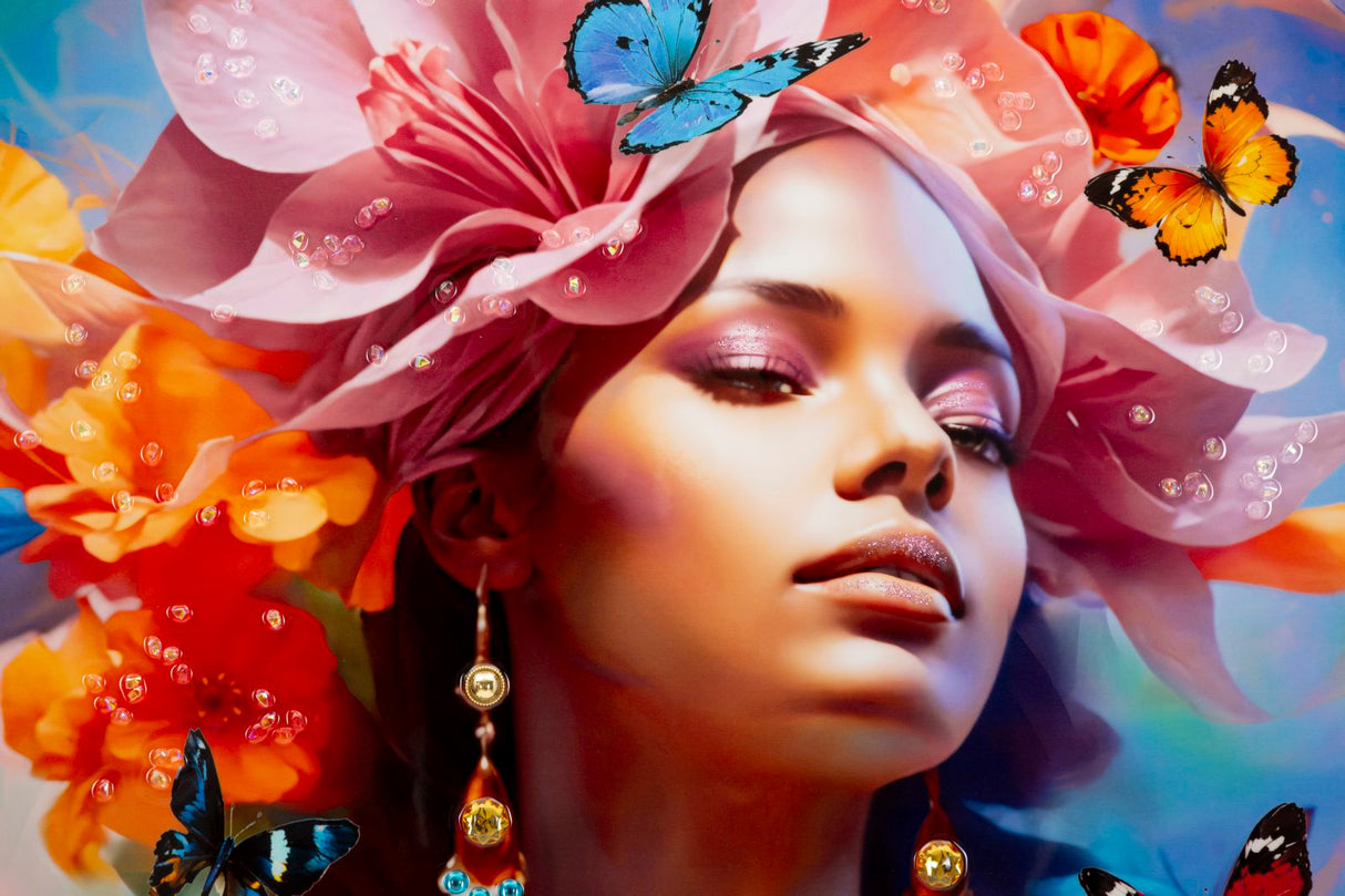 DIPINTO SU TELA LACCATO MARTY C/CORNICE -B- FERRETTI