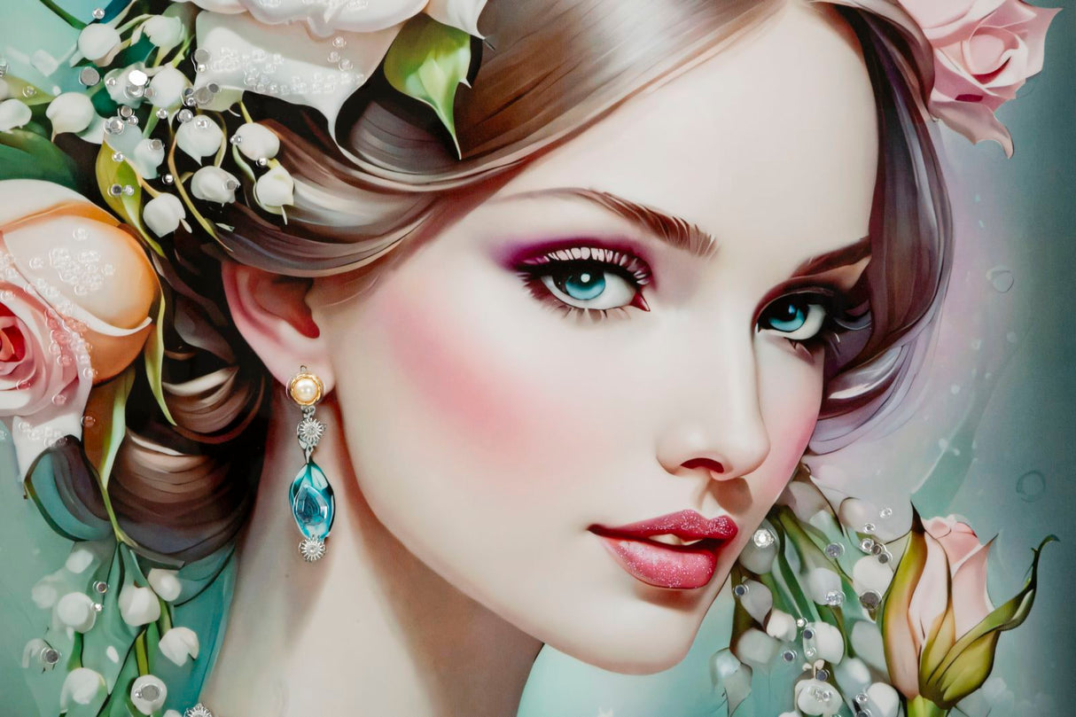 DIPINTO SU TELA LACCATO FANTASY C/CORNICE -A- FERRETTI