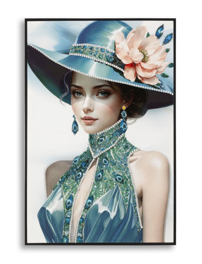 DIPINTO SU TELA LACCATO PAM C/CORNICE -B- CM 62X4X92