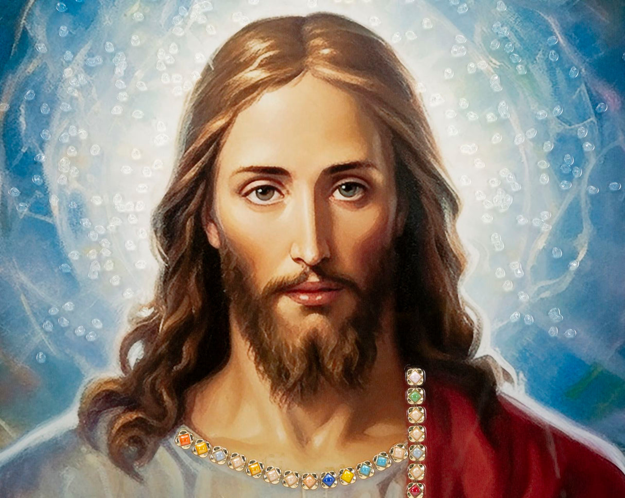 DIPINTO SU TELA LACCATO JESUS C/CORNICE - FERRETTI