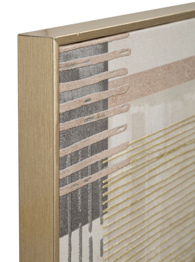 STAMPA DIPINTA SU TELA LIGNES C/CORNICE -B- FERRETTI