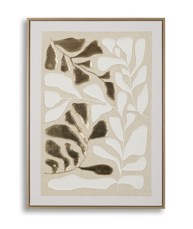 STAMPA DIPINTA SU TELA GOLDY C/CORNICE -A- CM 50X3X70