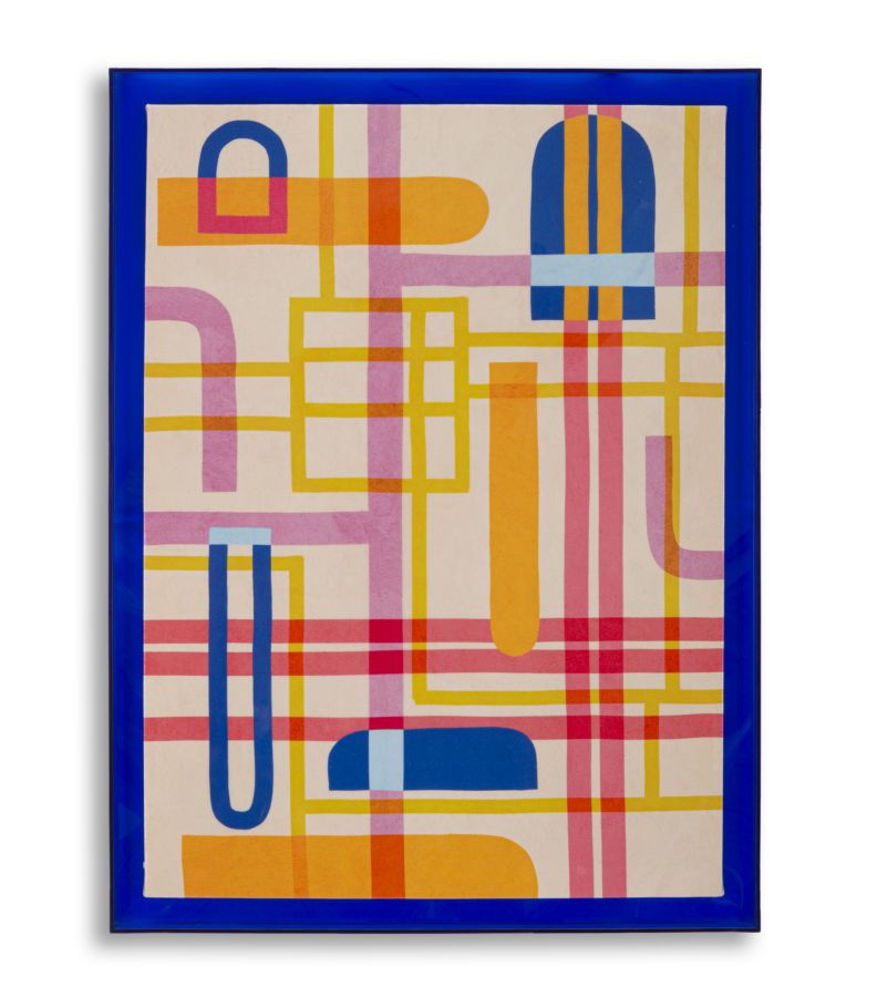 STAMPA SU TELA LACCATTO MODIS C/CORNICE -B- CM 60X3