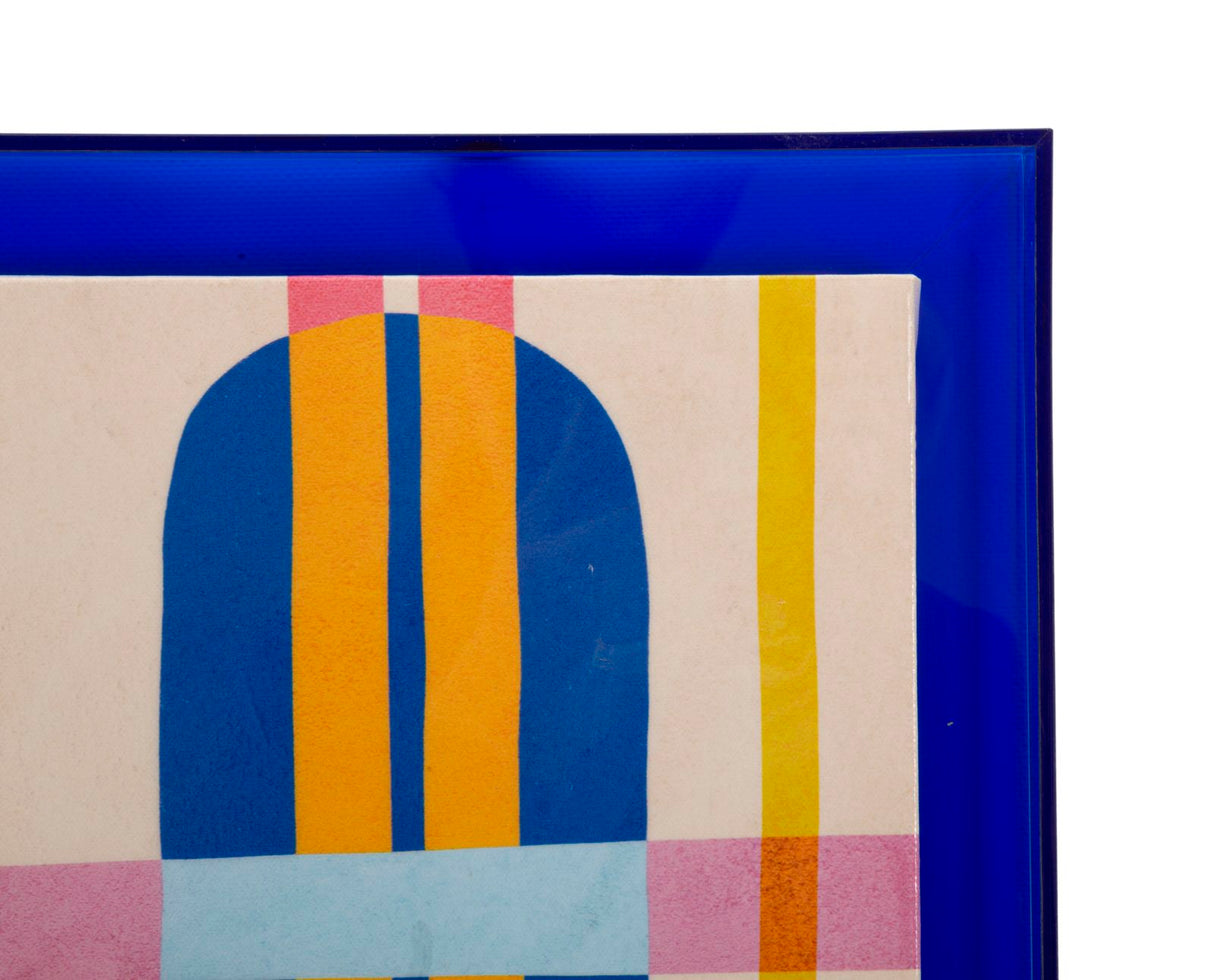 STAMPA SU TELA LACCATTO MODIS C/CORNICE -B- FERRETTI