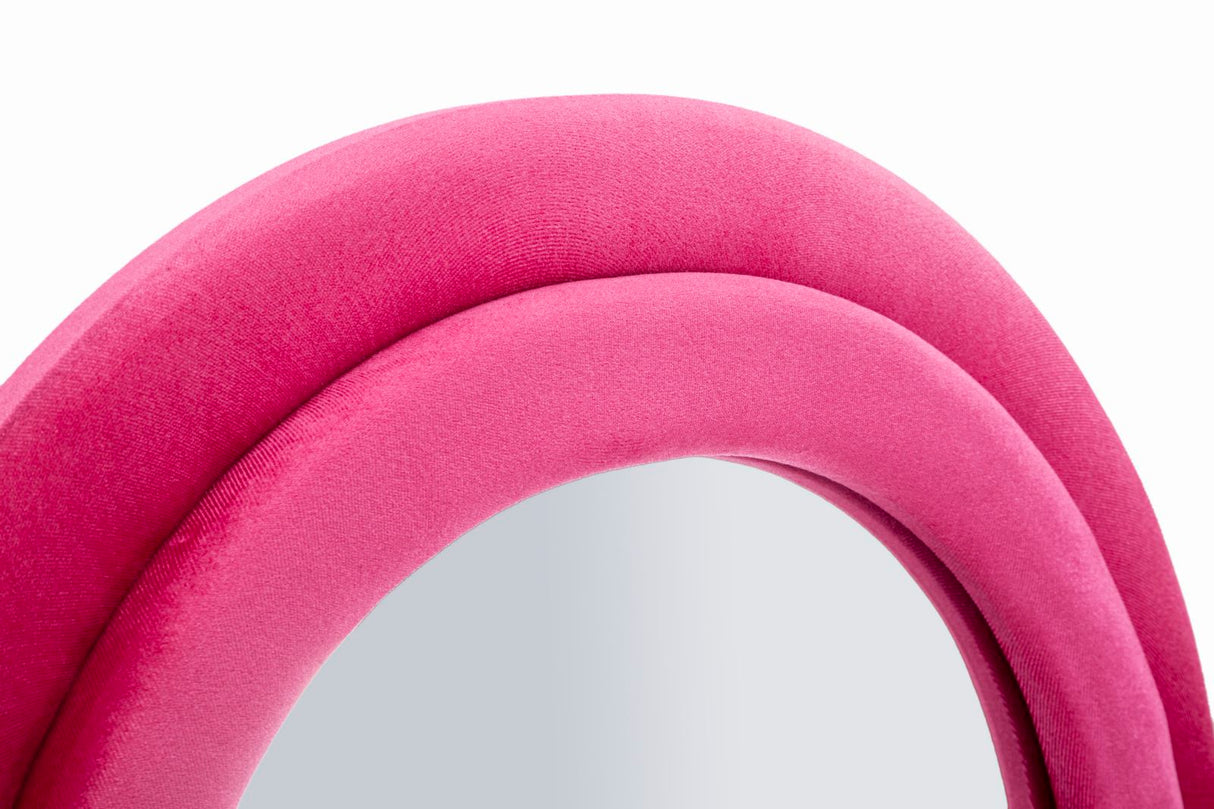 SPECCHIO DA MURO MIKI VELLUTO FUXIA - FERRETTI
