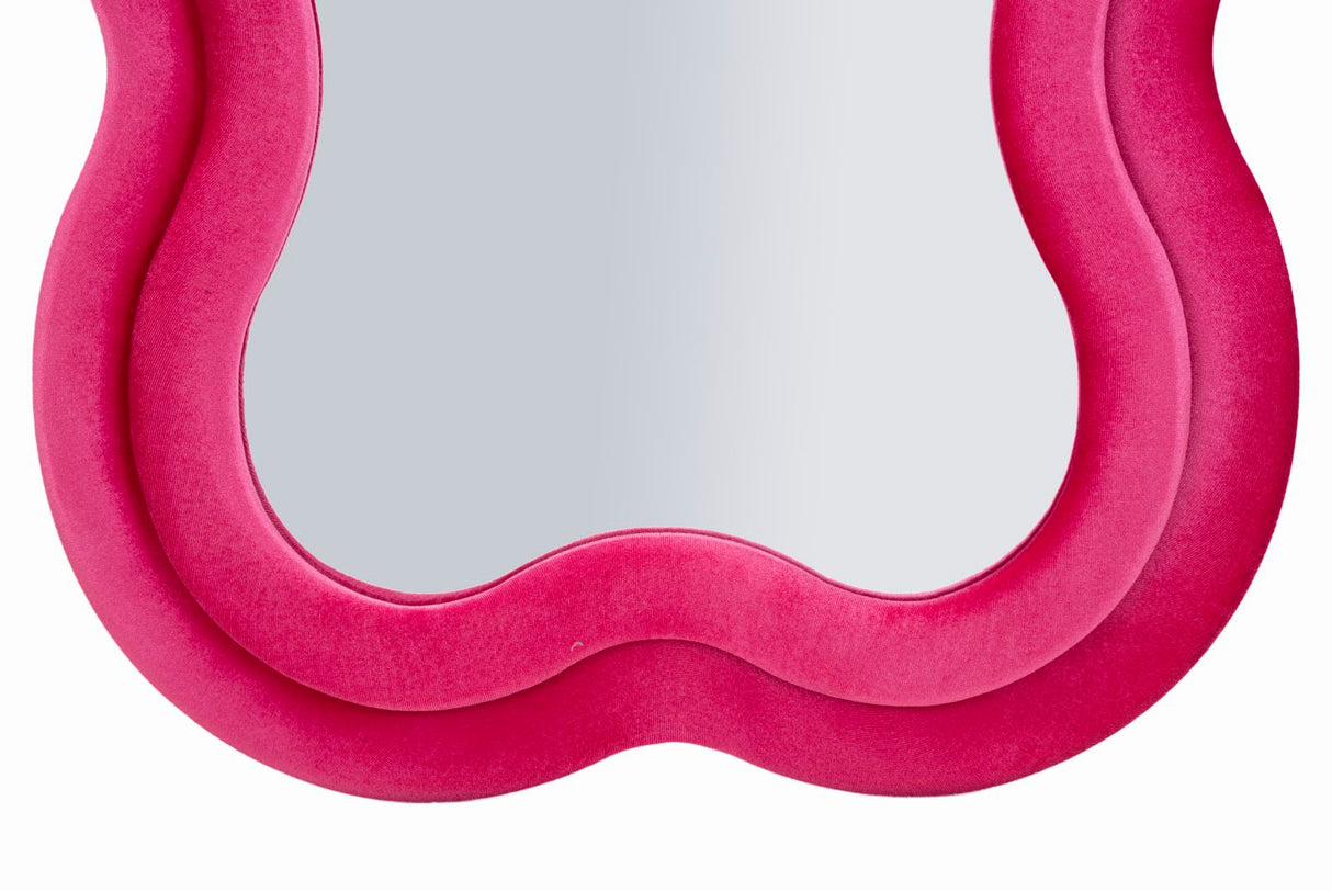 SPECCHIO DA MURO MIKI VELLUTO FUXIA - FERRETTI