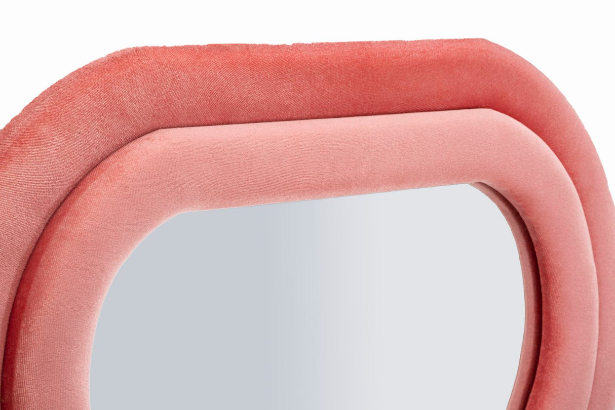 SPECCHIO DA MURO EMILY VELLUTO ROSA - FERRETTI
