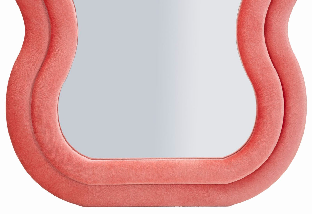 SPECCHIO DA MURO EMILY VELLUTO ROSA - FERRETTI