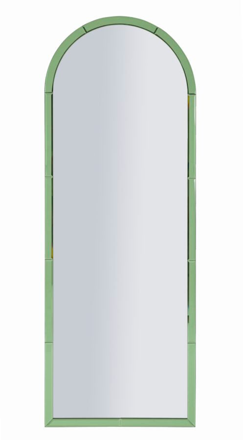 SPECCHIO DA MURO BAKU VERDE CM 55X2X150 (MISURA SPECCHIO CM 49X144)