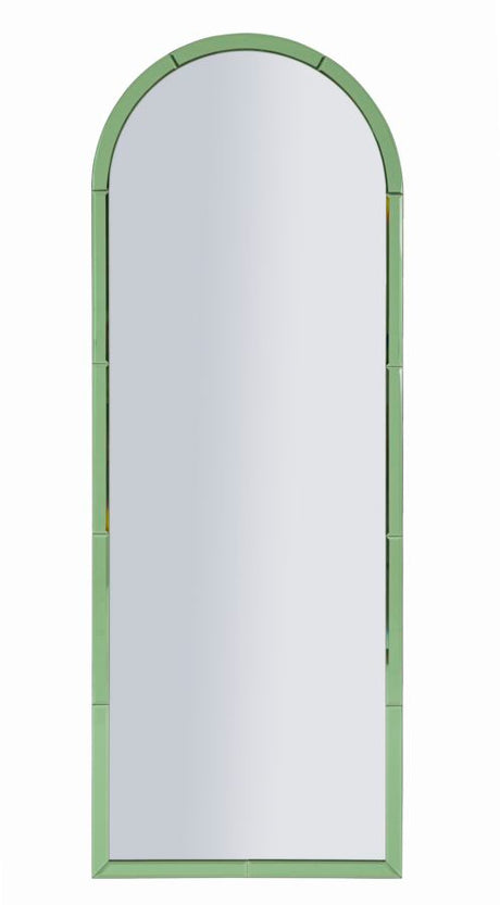 SPECCHIO DA MURO BAKU VERDE CM 55X2X150 (MISURA SPECCHIO CM 49X144)