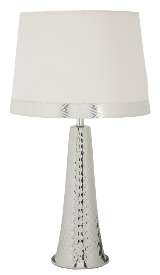 LAMPADA DA TAVOLO TOWER ARGENTO CM Ø 30X54