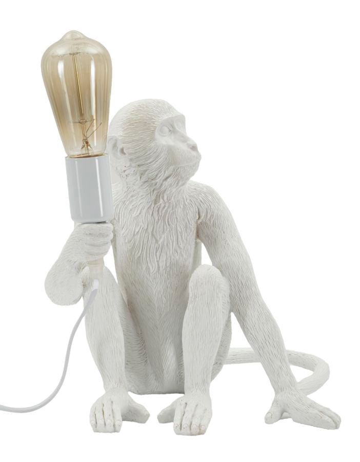 LAMPADA DA TAVOLO MONKEY SEDUTA BIANCA - FERRETTI