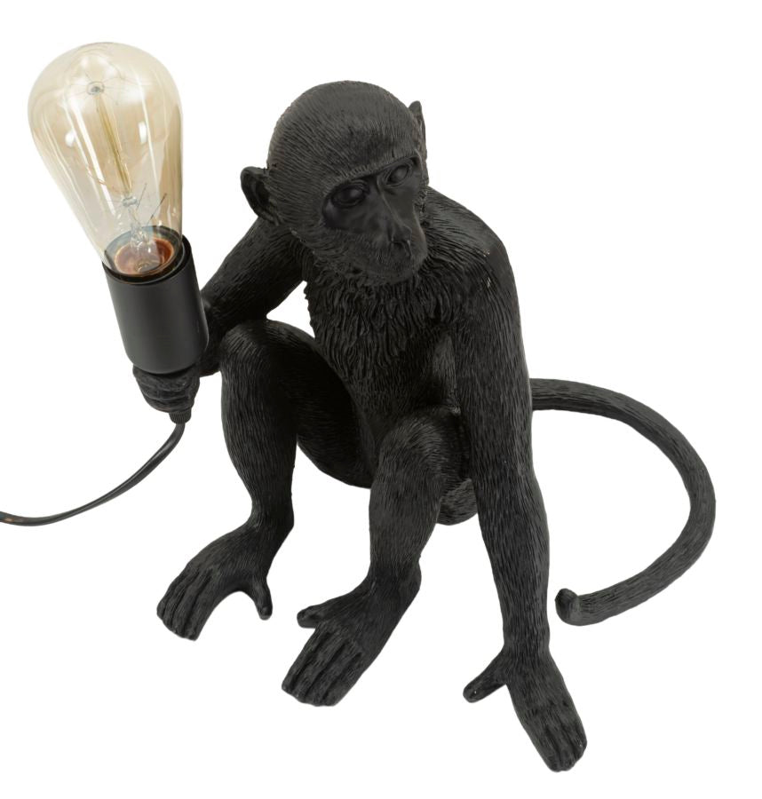 LAMPADA DA TAVOLO MONKEY SEDUTA NERO - FERRETTI