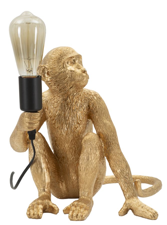 LAMPADA DA TAVOLO MONKEY SEDUTA ORO - FERRETTI