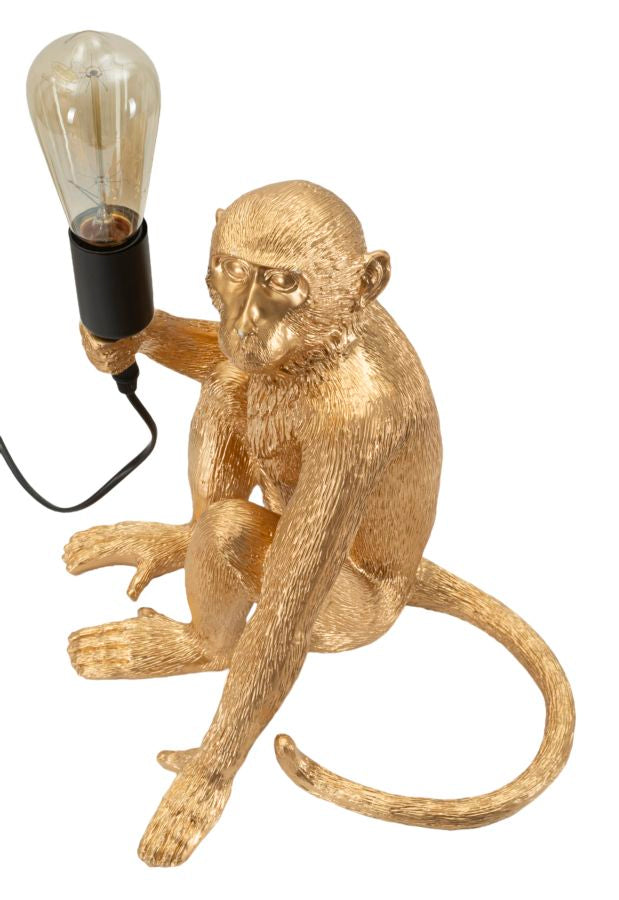 LAMPADA DA TAVOLO MONKEY SEDUTA ORO - FERRETTI