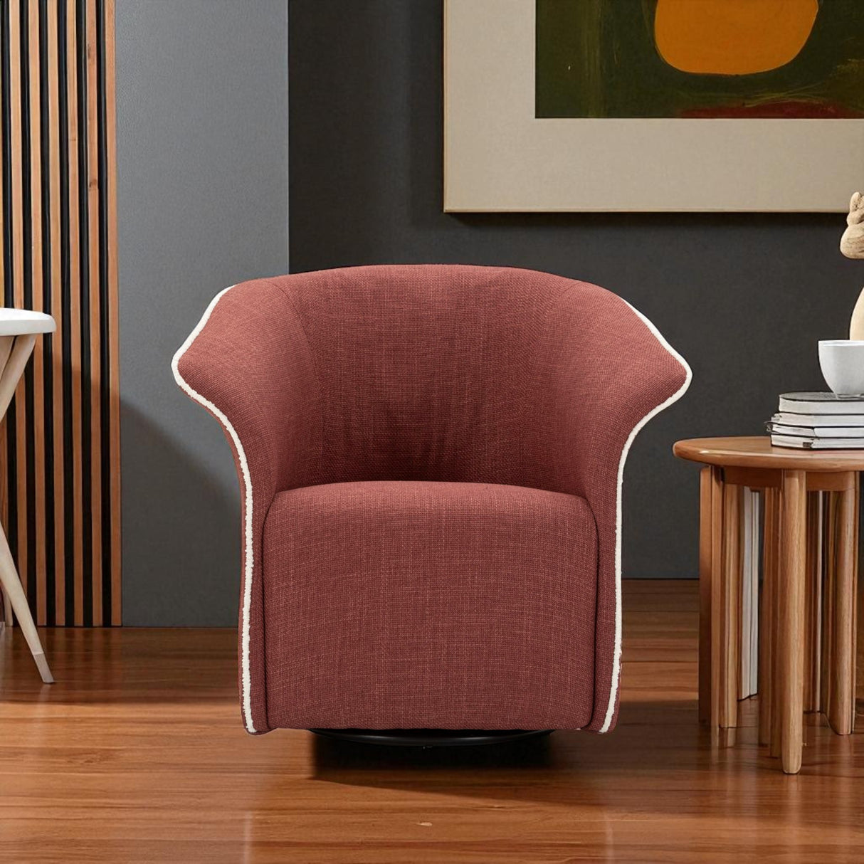 POLTRONA GIREVOLE SIENA BORDEAUX - FERRETTI