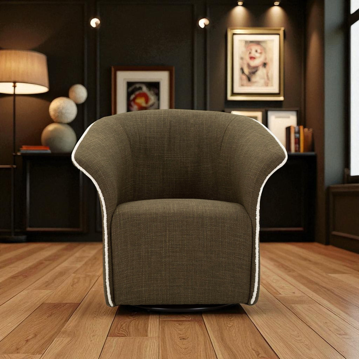 POLTRONA GIREVOLE SIENA VERDE - FERRETTI