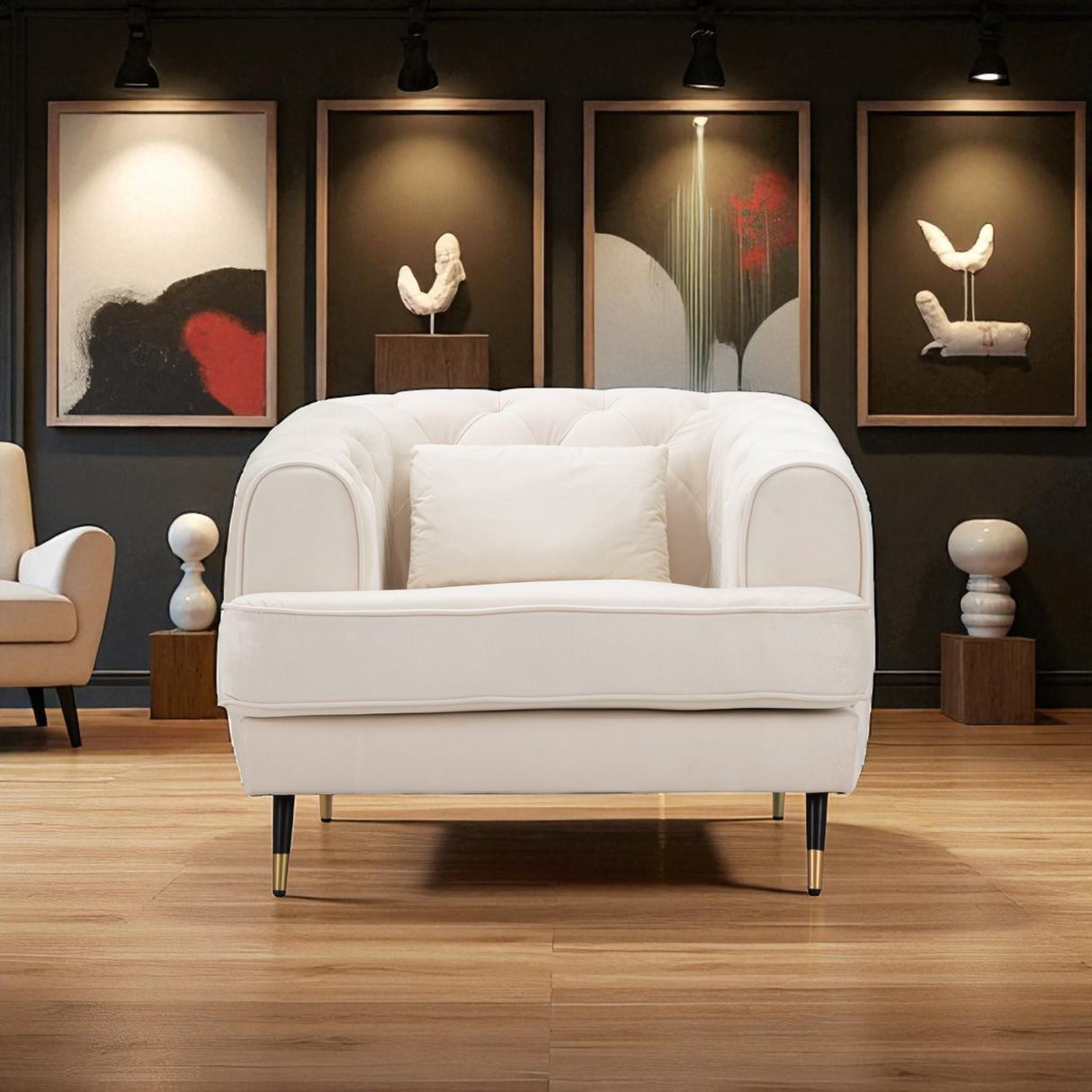 POLTRONA PRAGA CREMA - FERRETTI