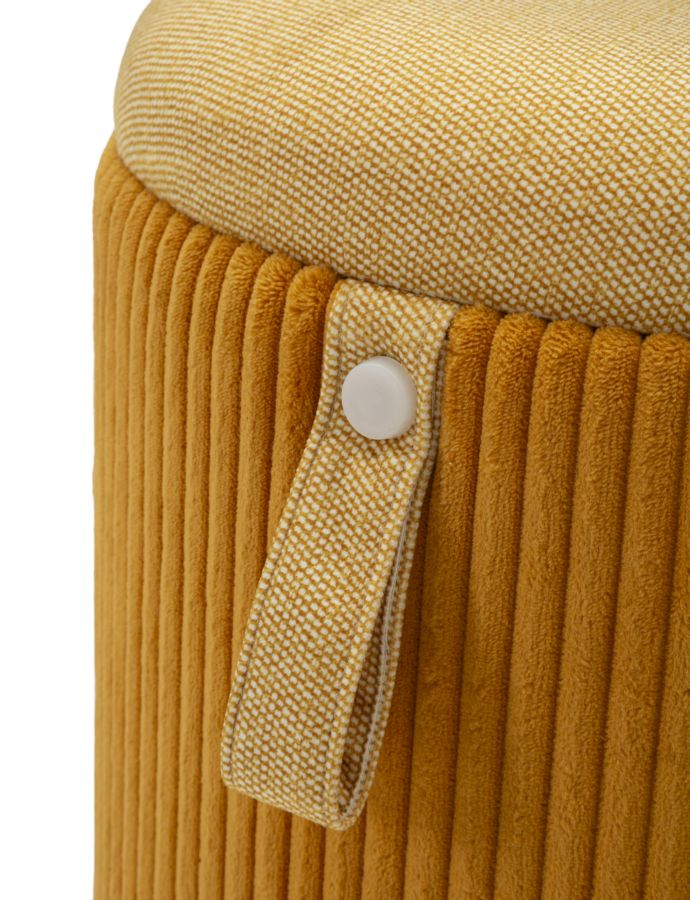 PUFF C/CONTENITORE BOLZANO SENAPE SET 2 PZ - FERRETTI