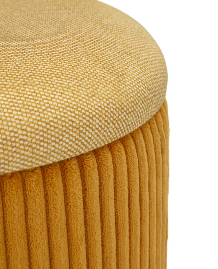 PUFF C/CONTENITORE BOLZANO SENAPE SET 2 PZ - FERRETTI