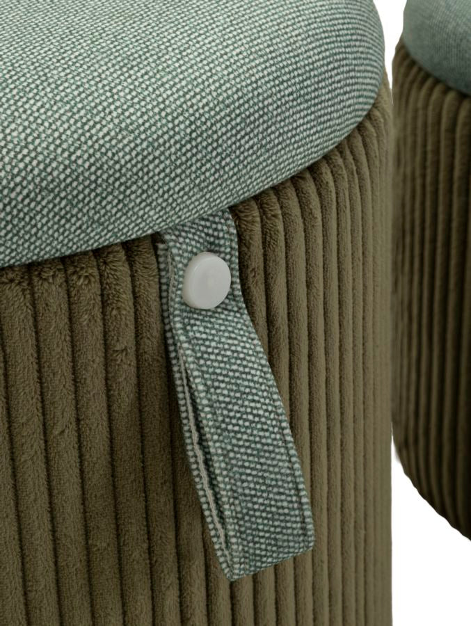 PUFF C/CONTENITORE BOLZANO VERDE SET 2 PZ - FERRETTI