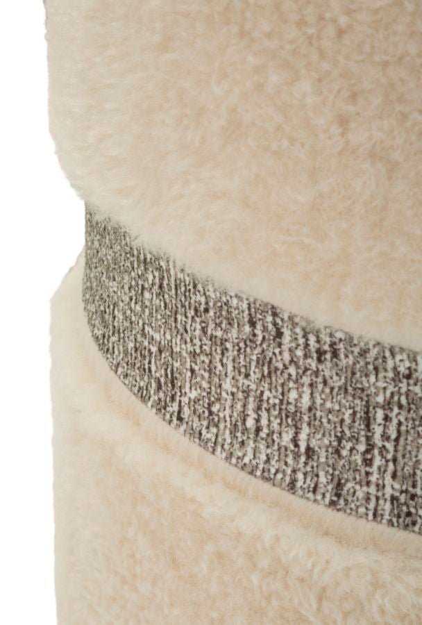 PUFF C/CONTENITORE SAINT-MORITZ CREMA SET 2 PZ CM - FERRETTI