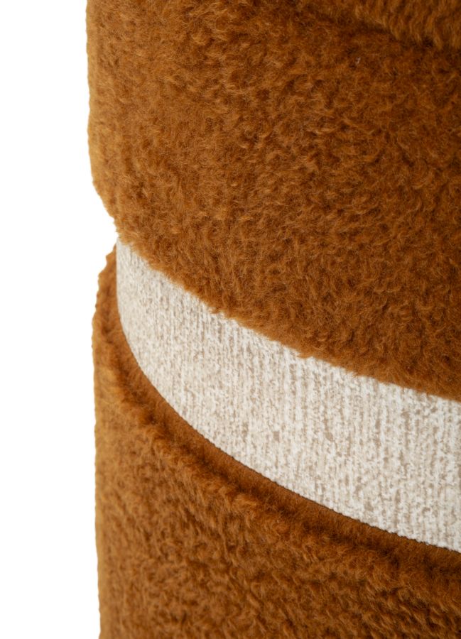 PUFF C/CONTENITORE SAINT-MORITZ MARRONE SET 2 PZ - FERRETTI