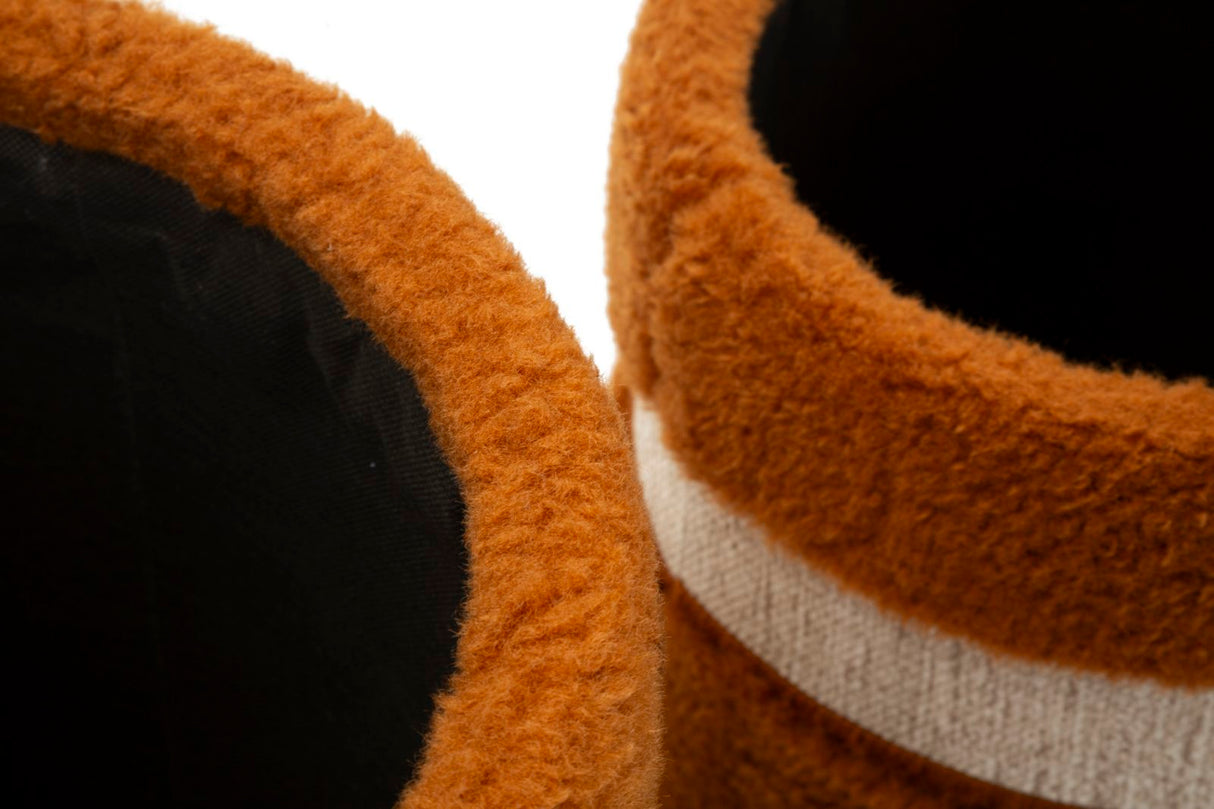 PUFF C/CONTENITORE SAINT-MORITZ MARRONE SET 2 PZ - FERRETTI