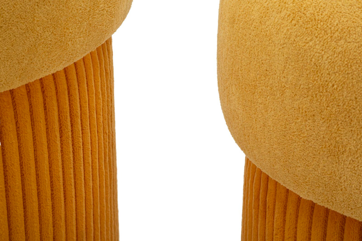 PUFF C/CONTENITORE ASPEN SENAPE SET 2 PZ - FERRETTI